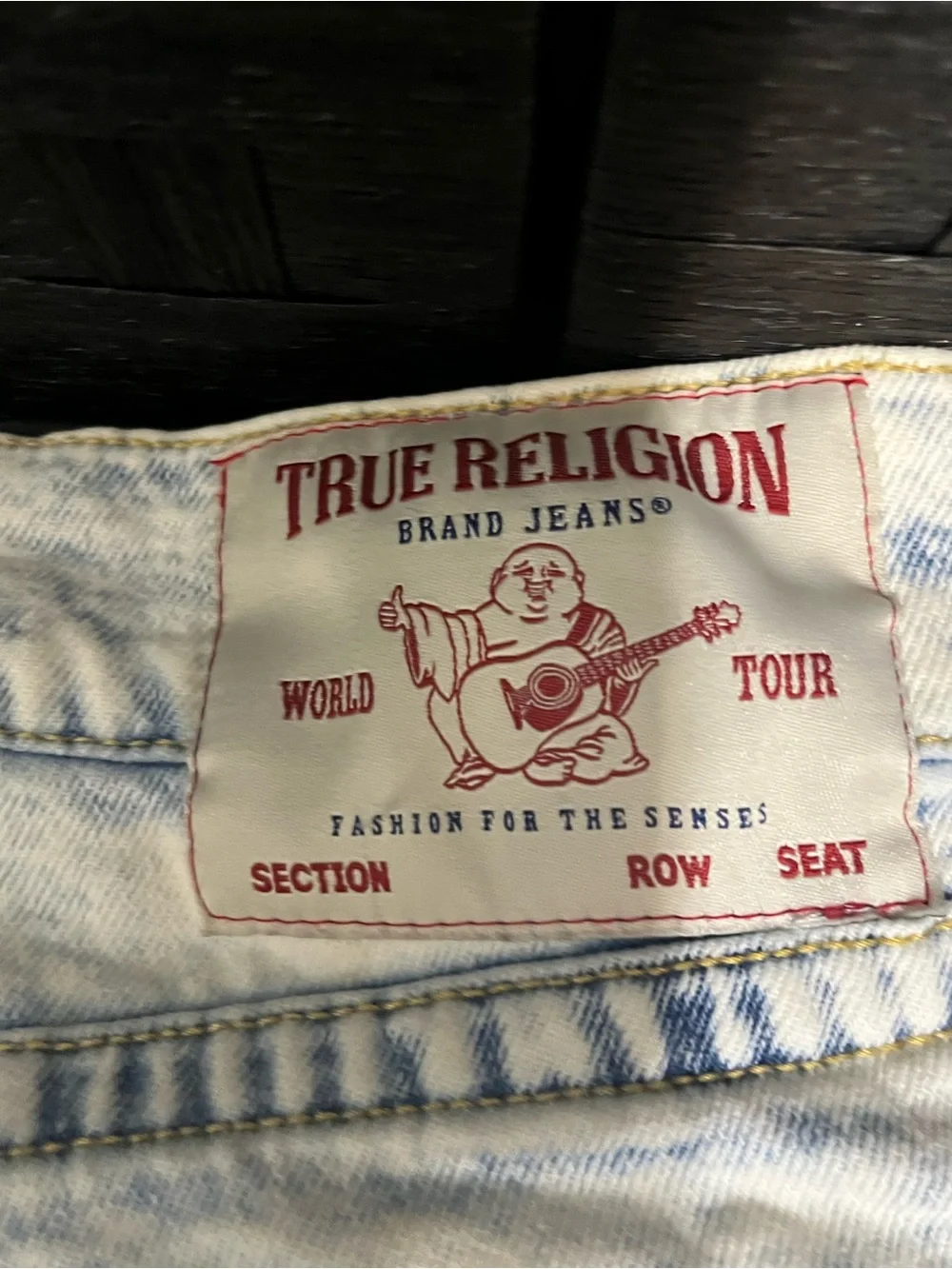 True Religion Ricky Distressed Relaxed Straight Blue Denim Shorts Men’s Size 30